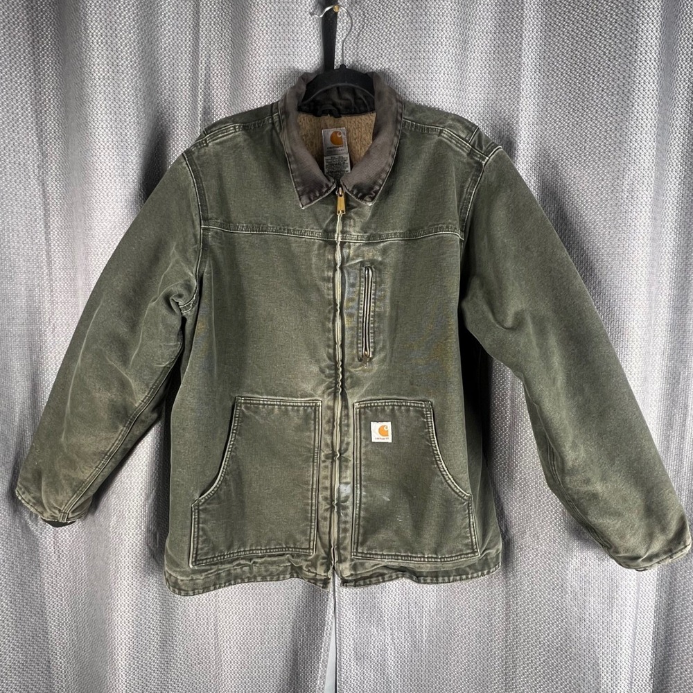 Carhartt Vintage Jacket C61
Detroit USA BLk 
Sherpa Distressed Grunge
Womens XL
